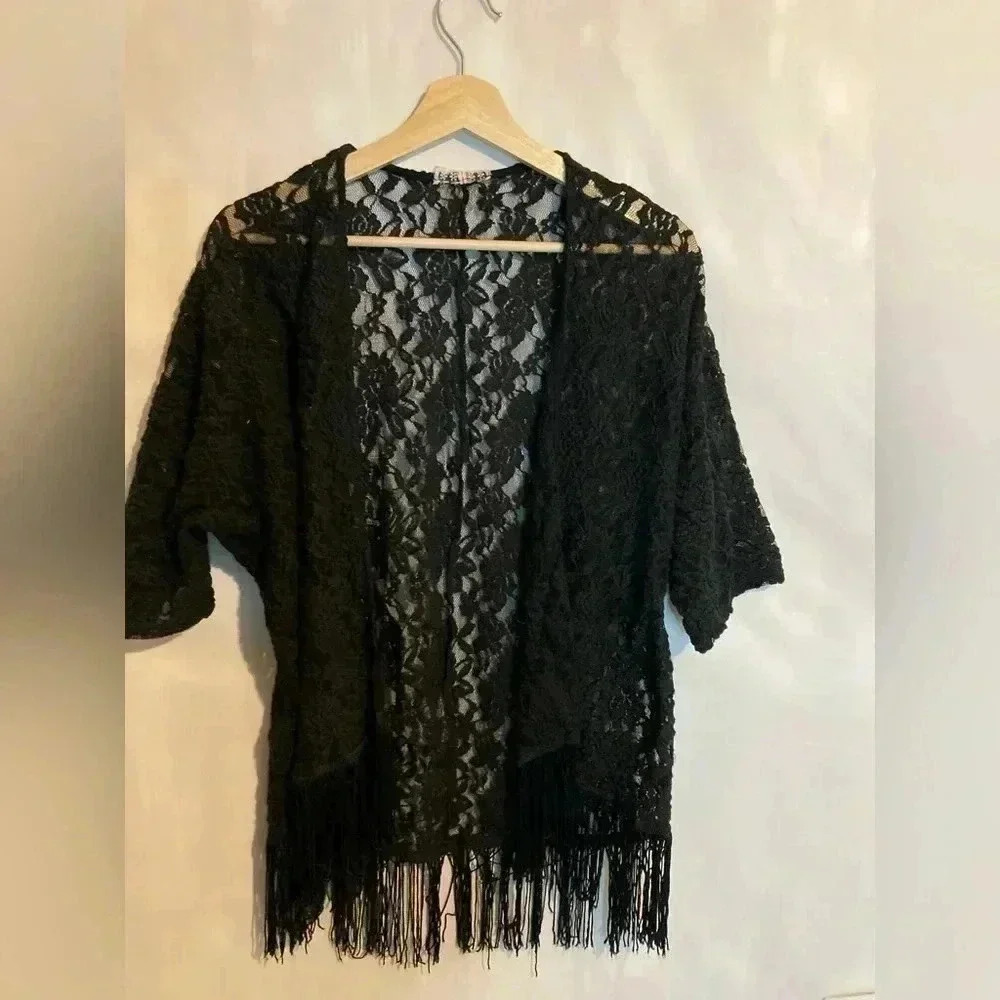 Mauve‎ lace cardigan